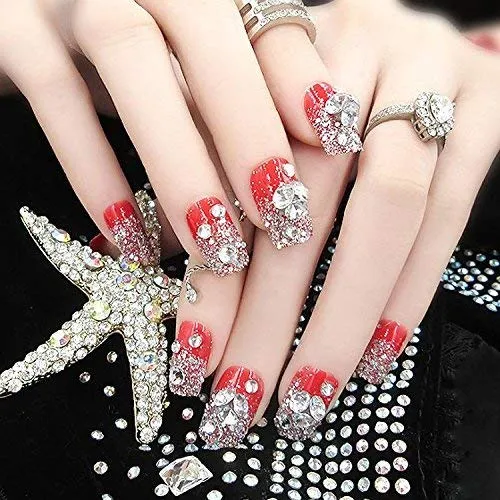 AD Beads 1440 Pieces Mixed Size No Hotfix Glue on Quality Glass Flatback Rhinestones Round Crystal Gems (25 Fuchsia)