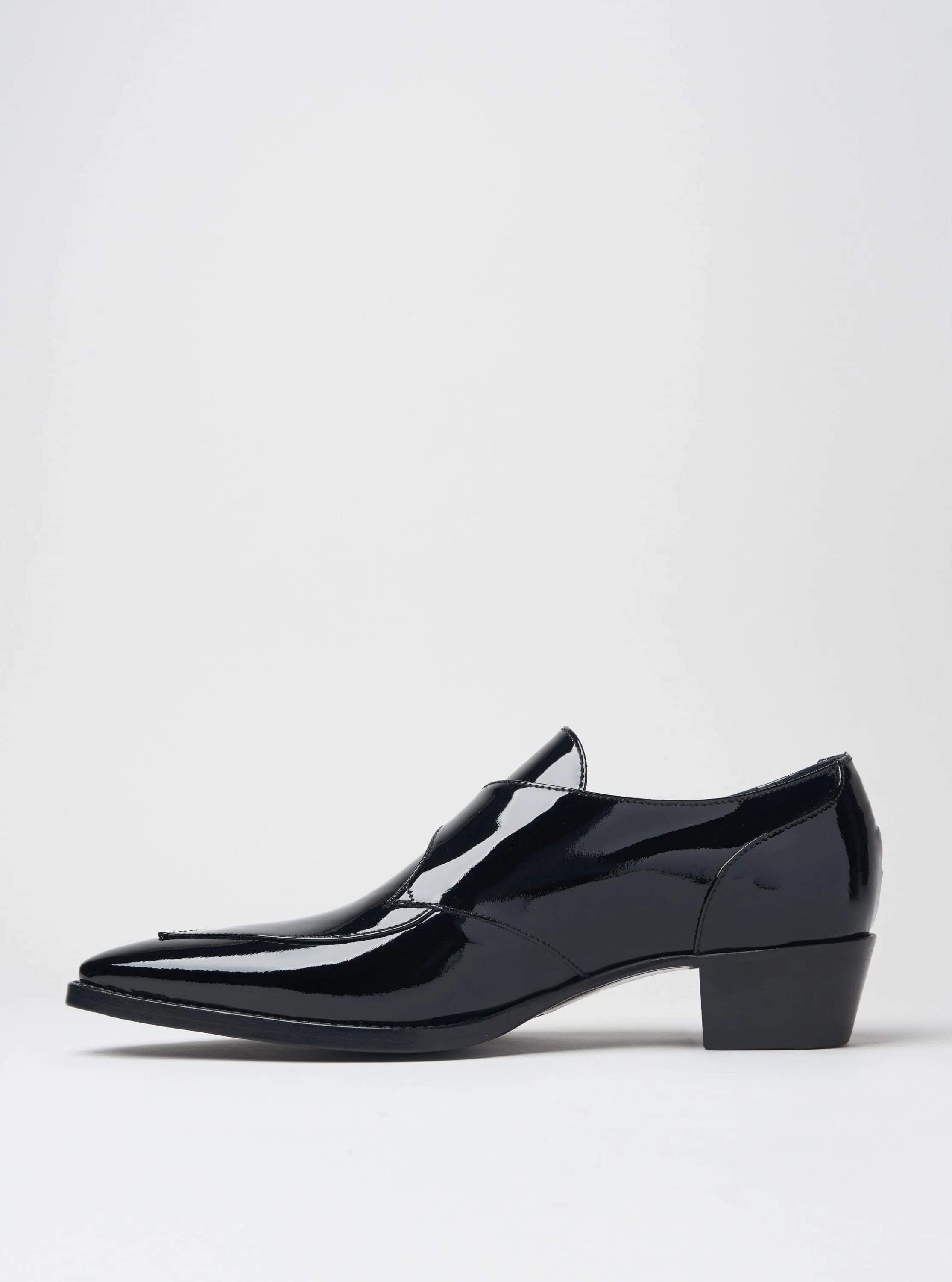 ADRIAN 30MM MONK-STRAP IN BLACK PATENT LEATHER