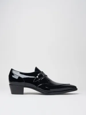ADRIAN 30MM MONK-STRAP IN BLACK PATENT LEATHER