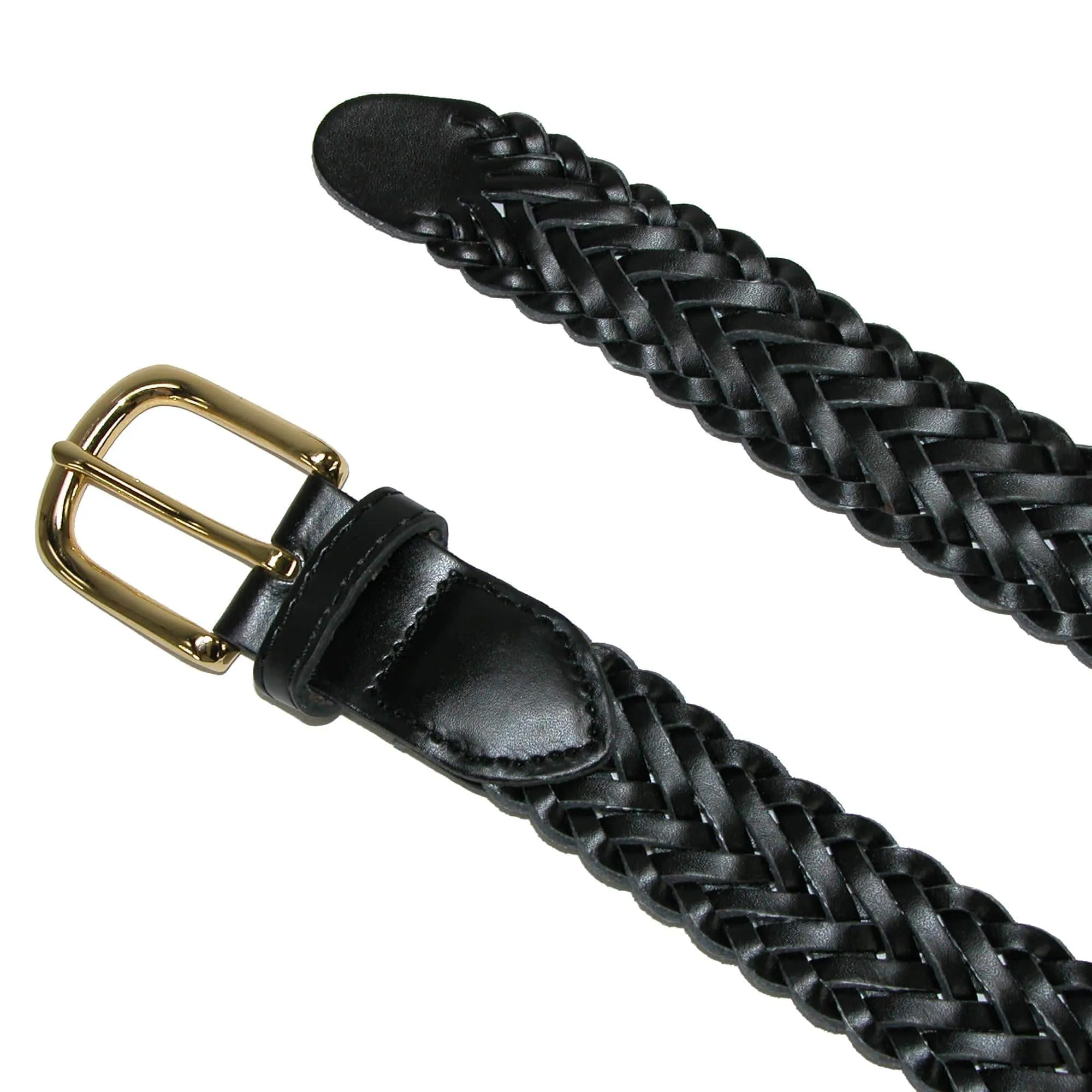 Aquarius Boys' Leather Braided Uniform Dress Belt (Pack of 2)