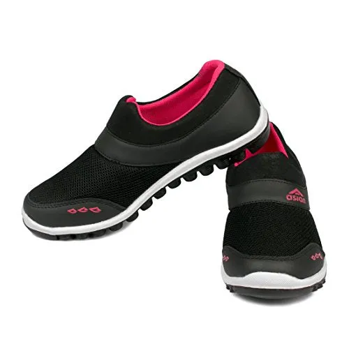 ASIAN Women's Riya-04 Black Pink Running Shoes,Sports Shoes,Walking Shoes UK-6