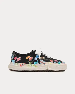Baker OG Sole Sticker Printed Canvas Black Low Top Sneakers