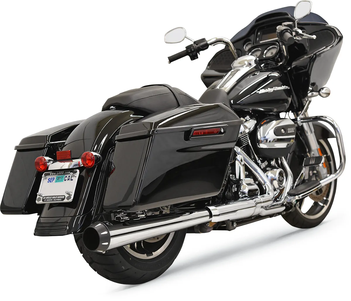 BASSANI XHAUST 2:1 Muffler - Chrome - Megaphone Crossover Eliminator Slip-On Muffler
