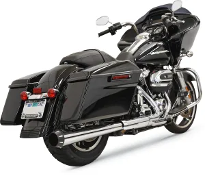 BASSANI XHAUST 2:1 Muffler - Chrome - Megaphone Crossover Eliminator Slip-On Muffler
