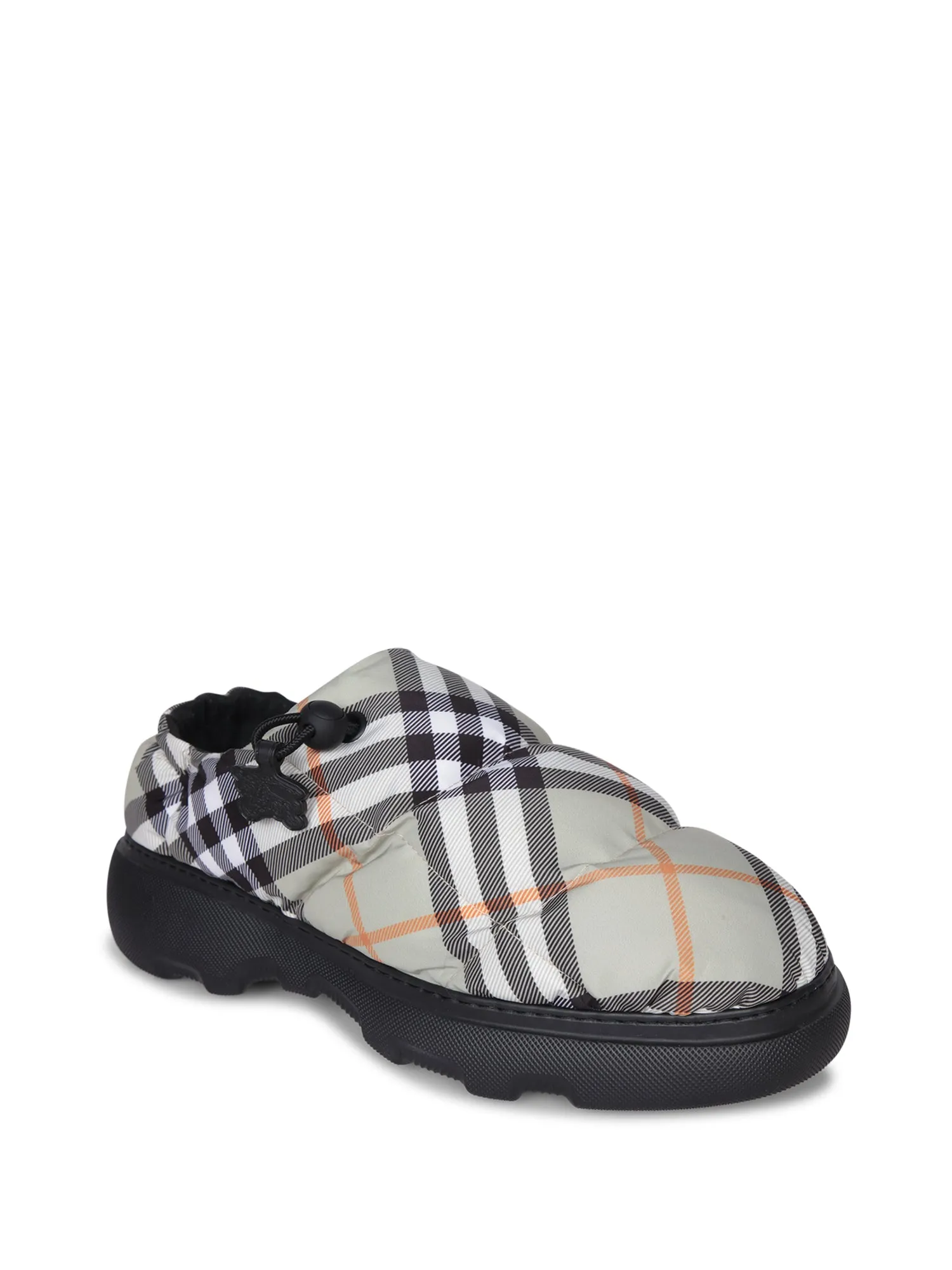 Beige Check Pillow Slip-on Sneakers