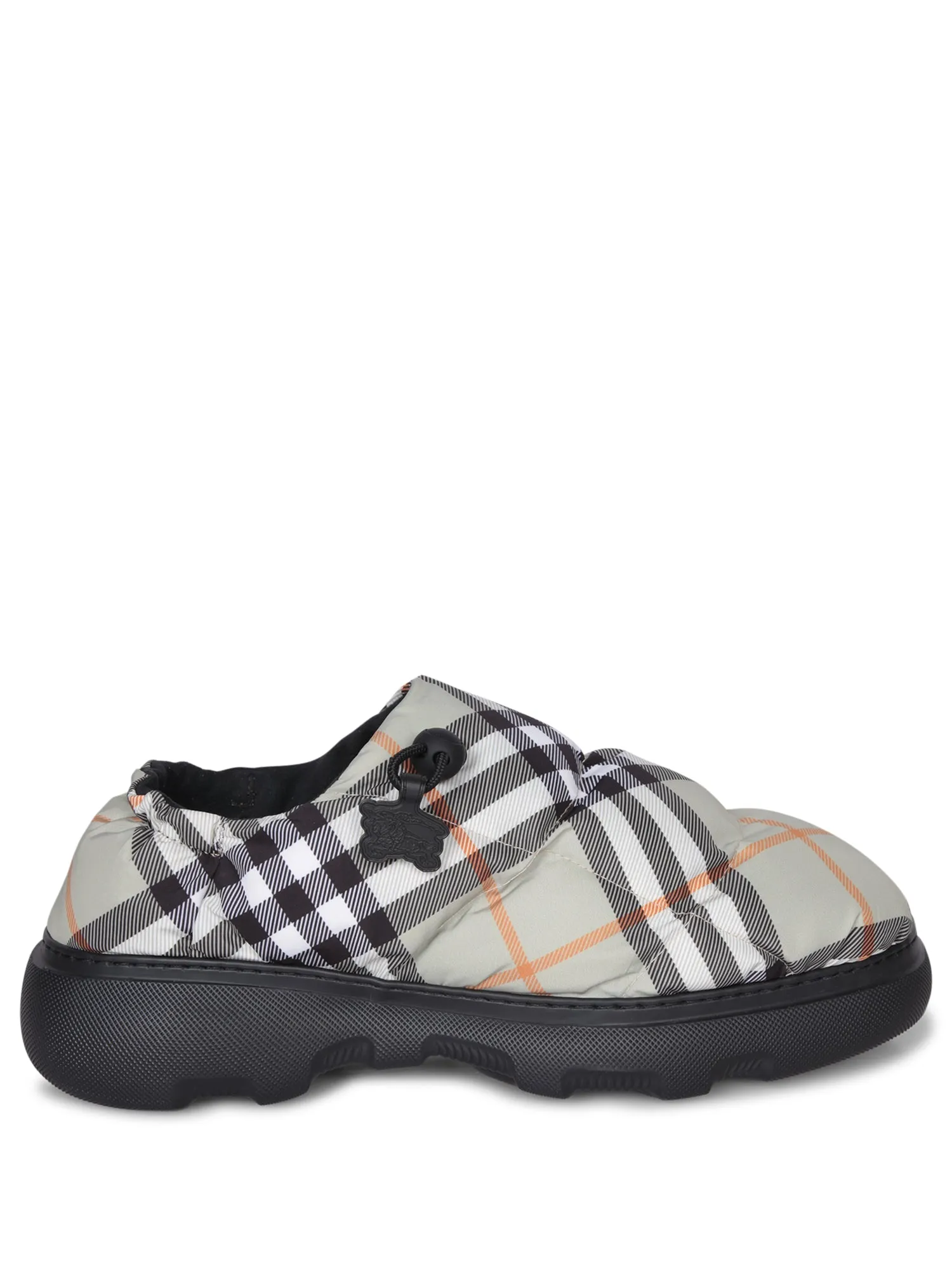 Beige Check Pillow Slip-on Sneakers