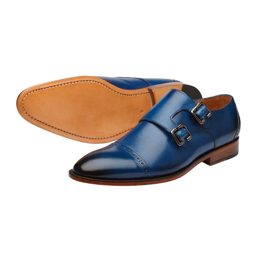 Blue Captoe Double Monk Straps