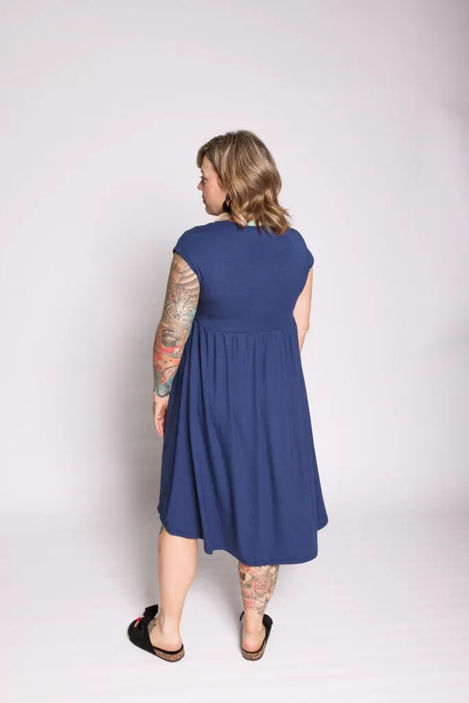 Cap Sleeve Dress in Cornflower - XS ONLY