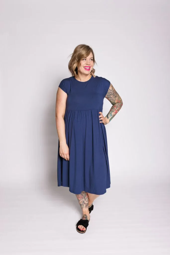 Cap Sleeve Dress in Cornflower - XS ONLY