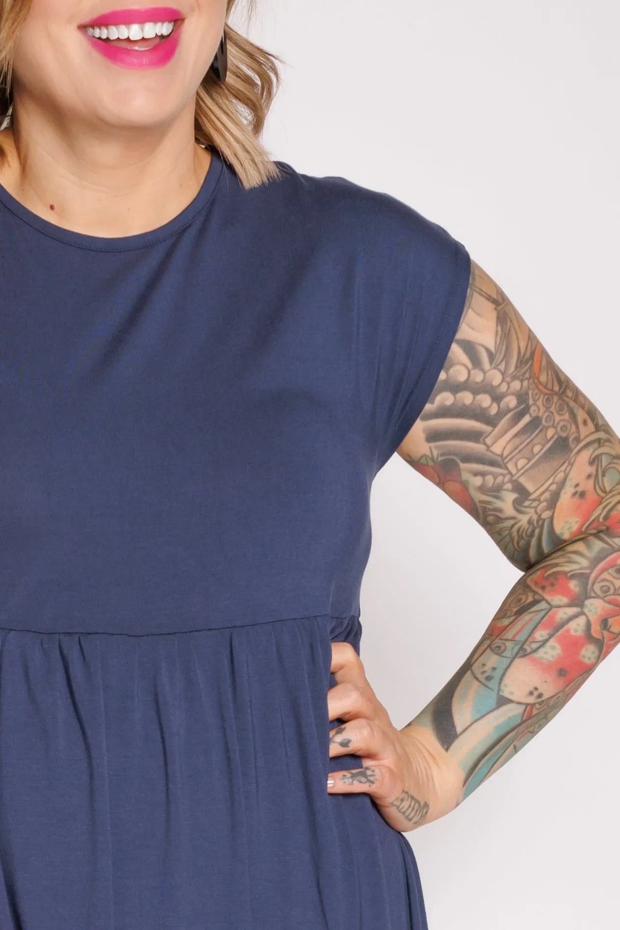 Cap Sleeve Dress in Cornflower - XS ONLY