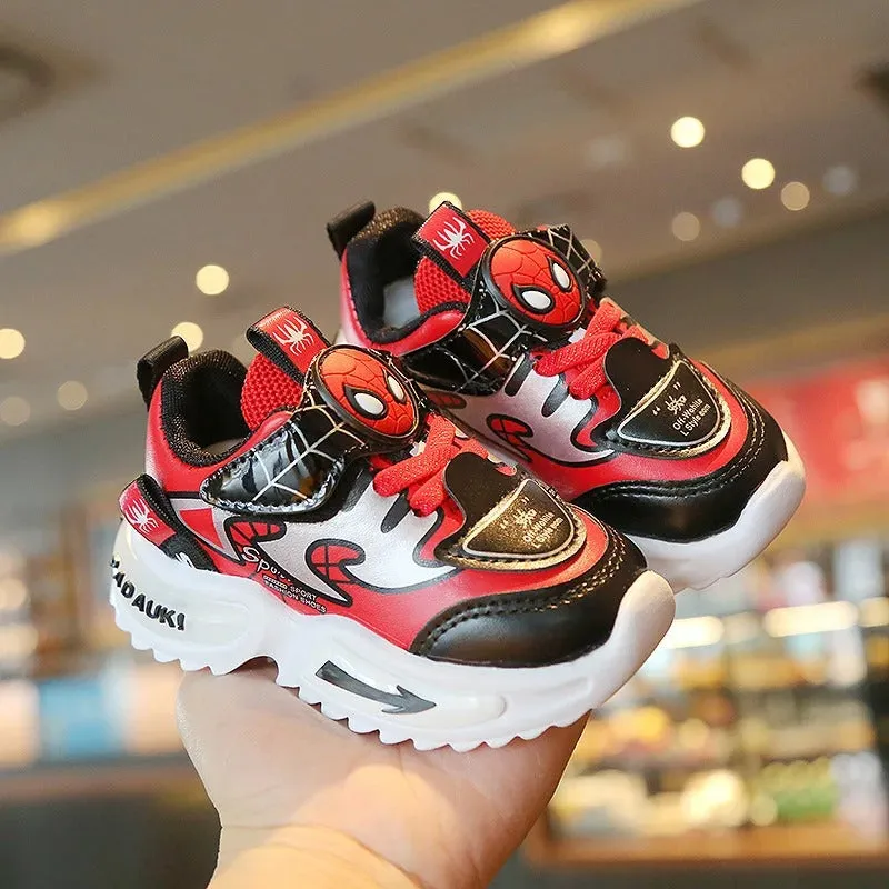 Cartoon Spiderman Children Running Shoes