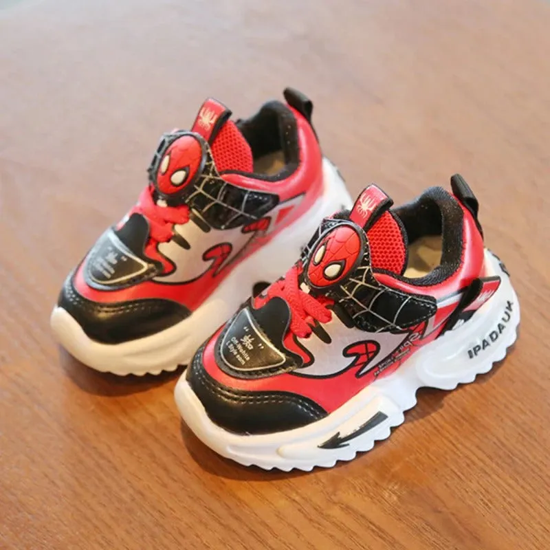 Cartoon Spiderman Children Running Shoes