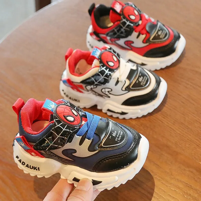 Cartoon Spiderman Children Running Shoes