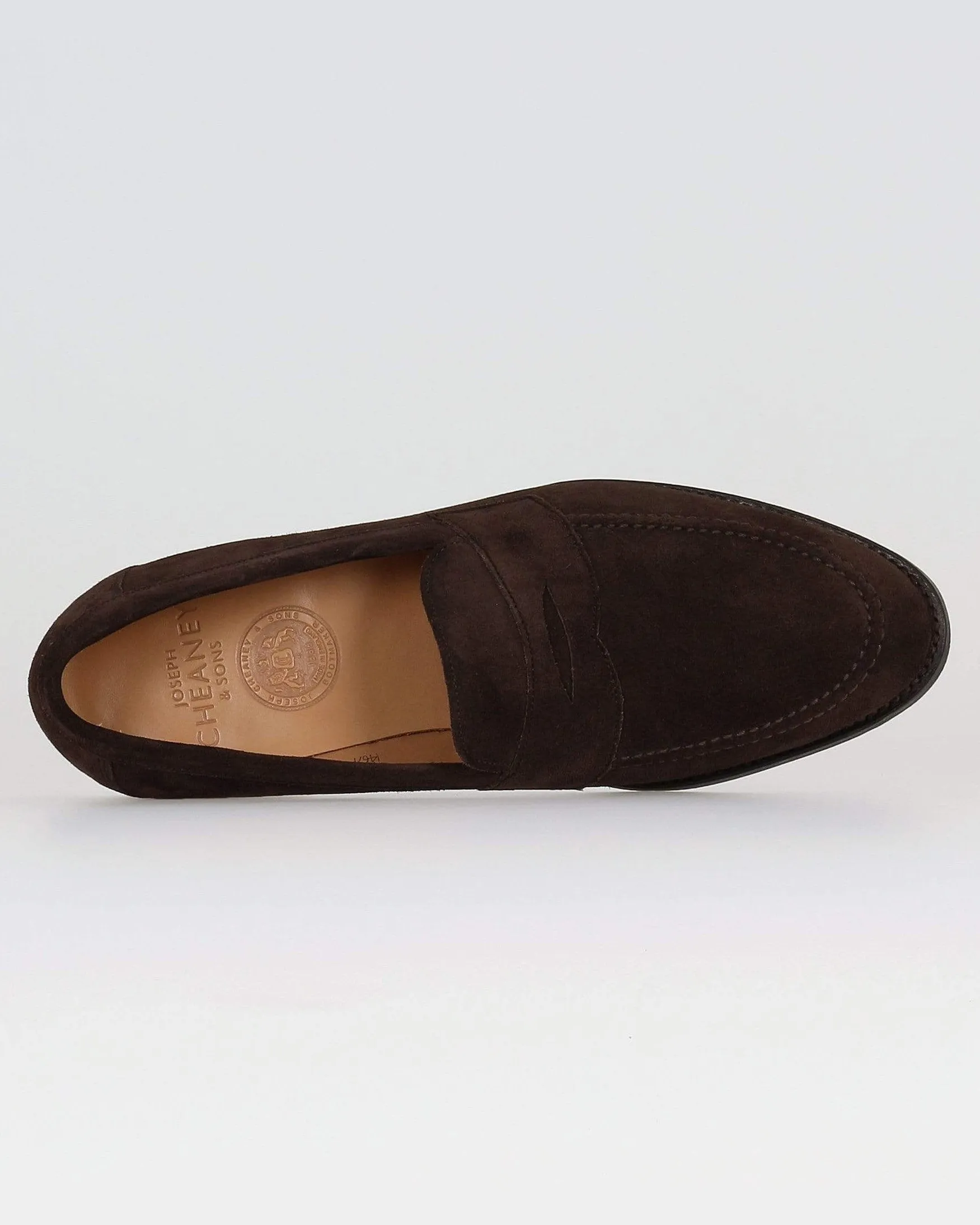 Cheaney Hadley Penny Loafer - Brown Soft Suede