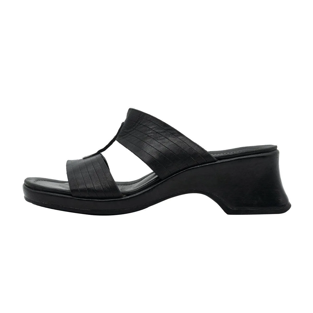 Clarks Slip On Sandals Sliders Leather Black Colour For Women