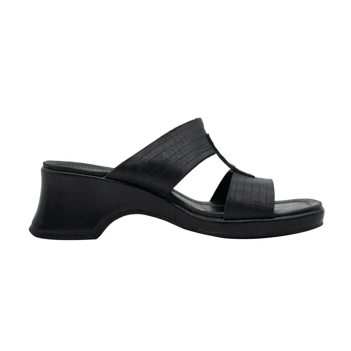 Clarks Slip On Sandals Sliders Leather Black Colour For Women