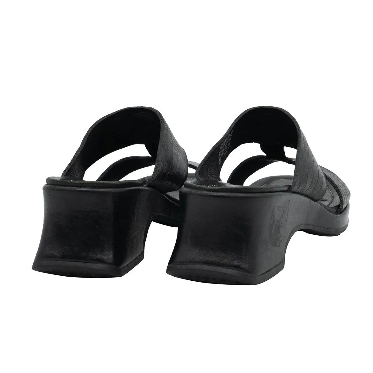 Clarks Slip On Sandals Sliders Leather Black Colour For Women