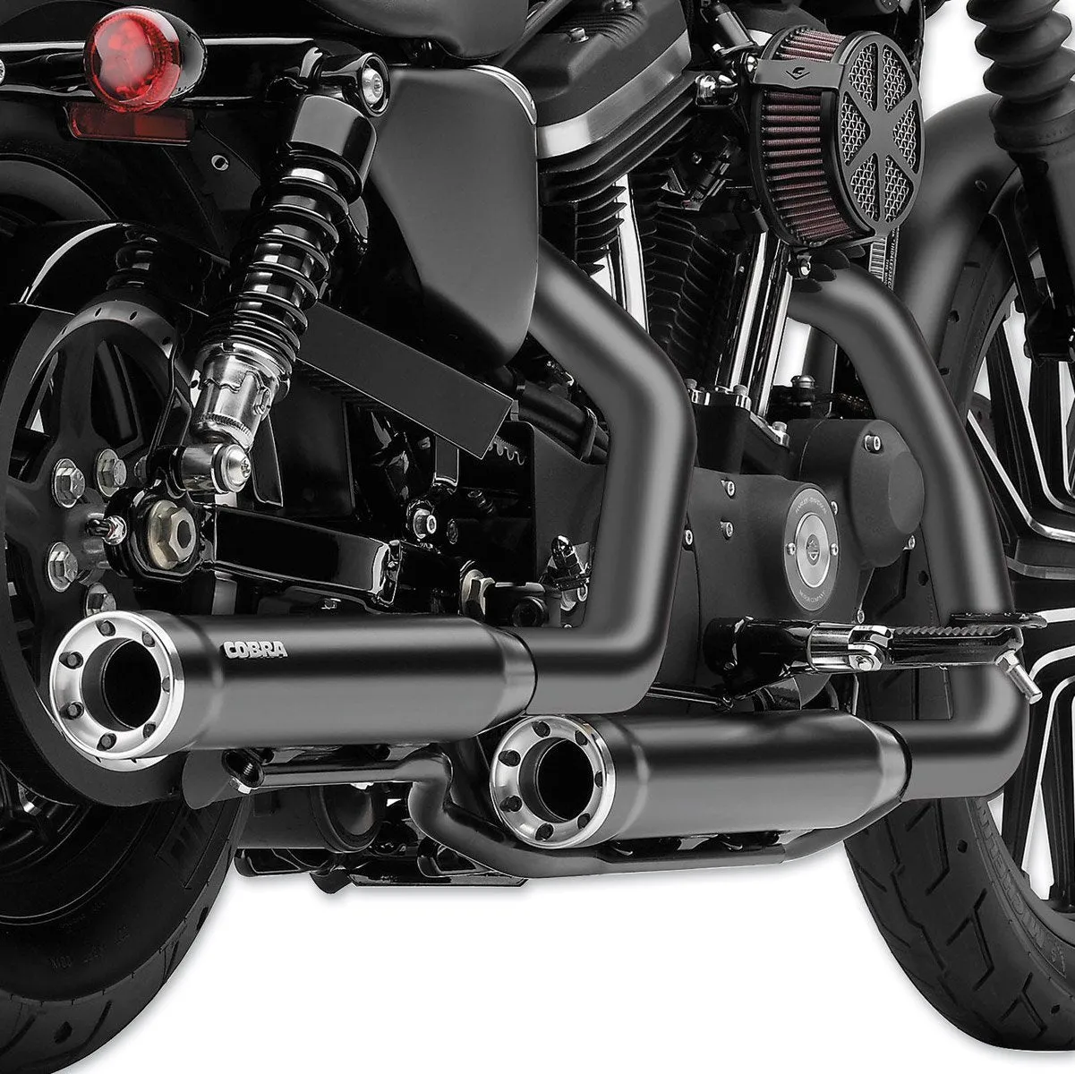 Cobra 6053B 3" Slip-On RPT Exhaust Mufflers Harley Heritage Softail Classic FLSTC - Black