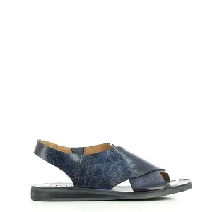 Felmini B112 Ink Blue Cross-Strap Sandals