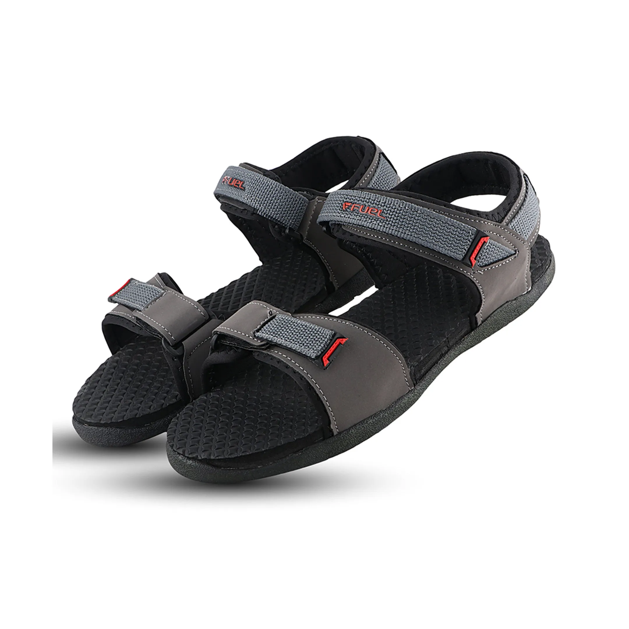 Fuel Roadster-01 Sandals For Men's (Black-Red)