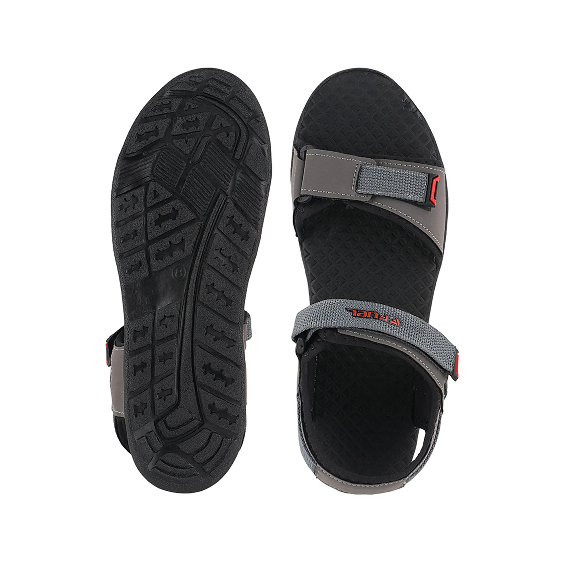 Fuel Roadster-01 Sandals For Men's (Black-Red)
