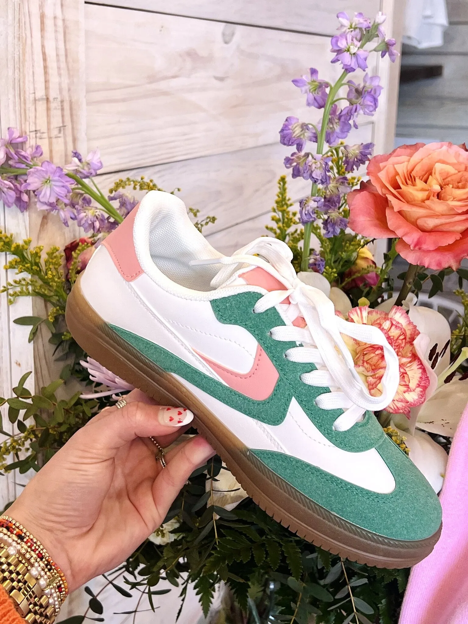 gianna sneaker - emerald combo
