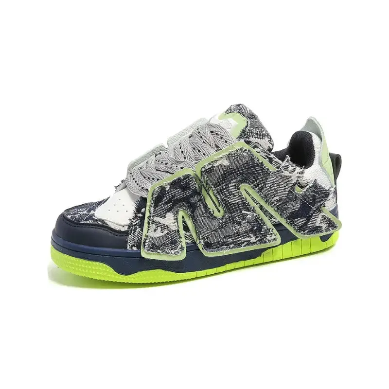 Graffiti Chunky Letter M Skateboard Sneakers