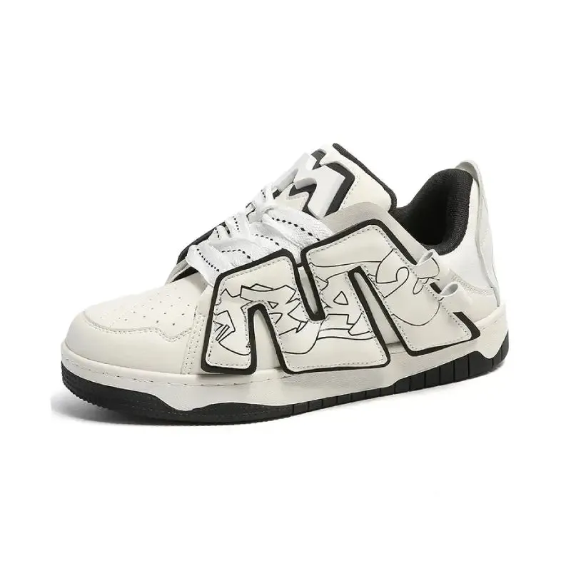 Graffiti Chunky Letter M Skateboard Sneakers