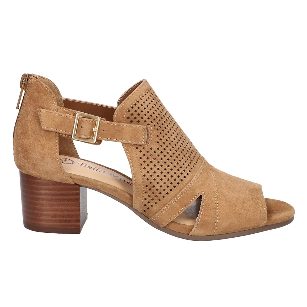 Illiana Perforated Block Heeled Sandals