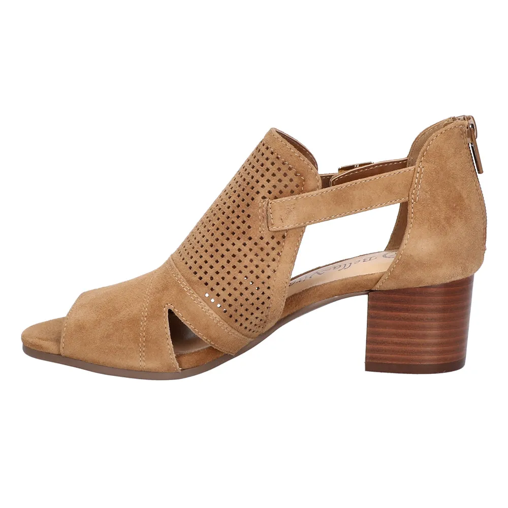 Illiana Perforated Block Heeled Sandals