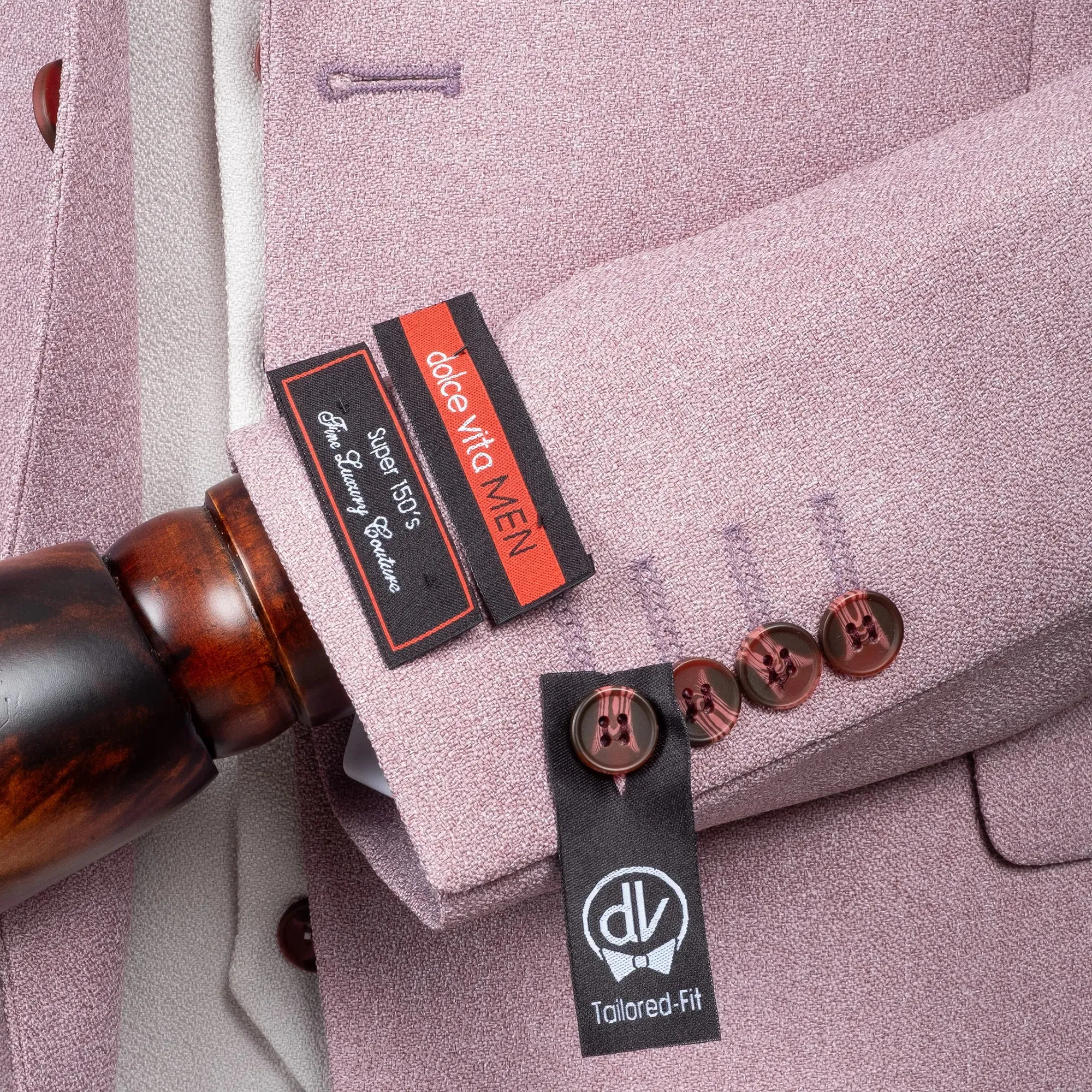 Isaac | Dusty Rose  3-Piece Tailored-Fit Suit