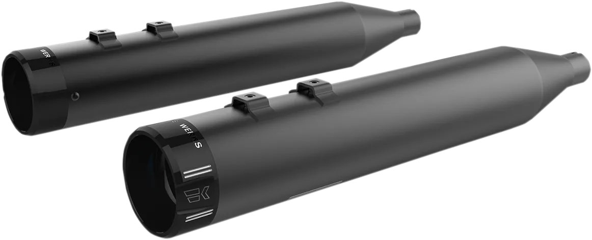 KHROME WERKS Mufflers - Black with Klassic Tip HP-Plus 4.5" Slip-On Mufflers