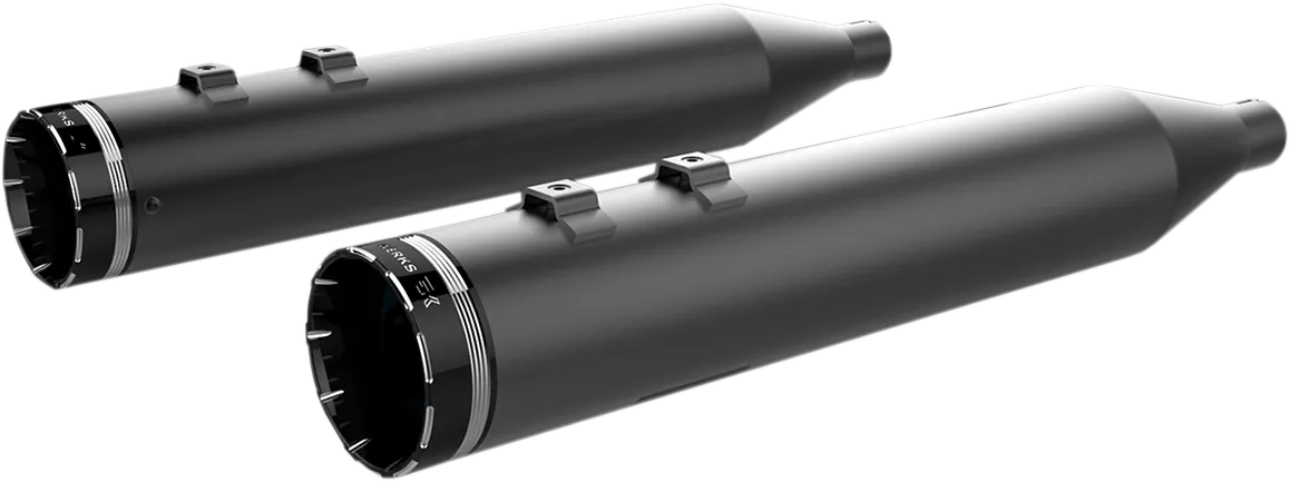 KHROME WERKS Mufflers - Black with Tracer Tip HP-Plus 4.5" Slip-On Mufflers