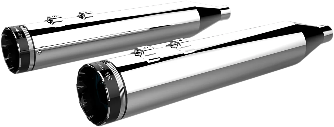 KHROME WERKS Mufflers - Chrome with Tracer Tip HP-Plus 4.5" Slip-On Mufflers