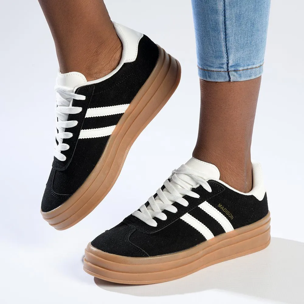 Madison Ariella Platform Fashion Sneaker - Black