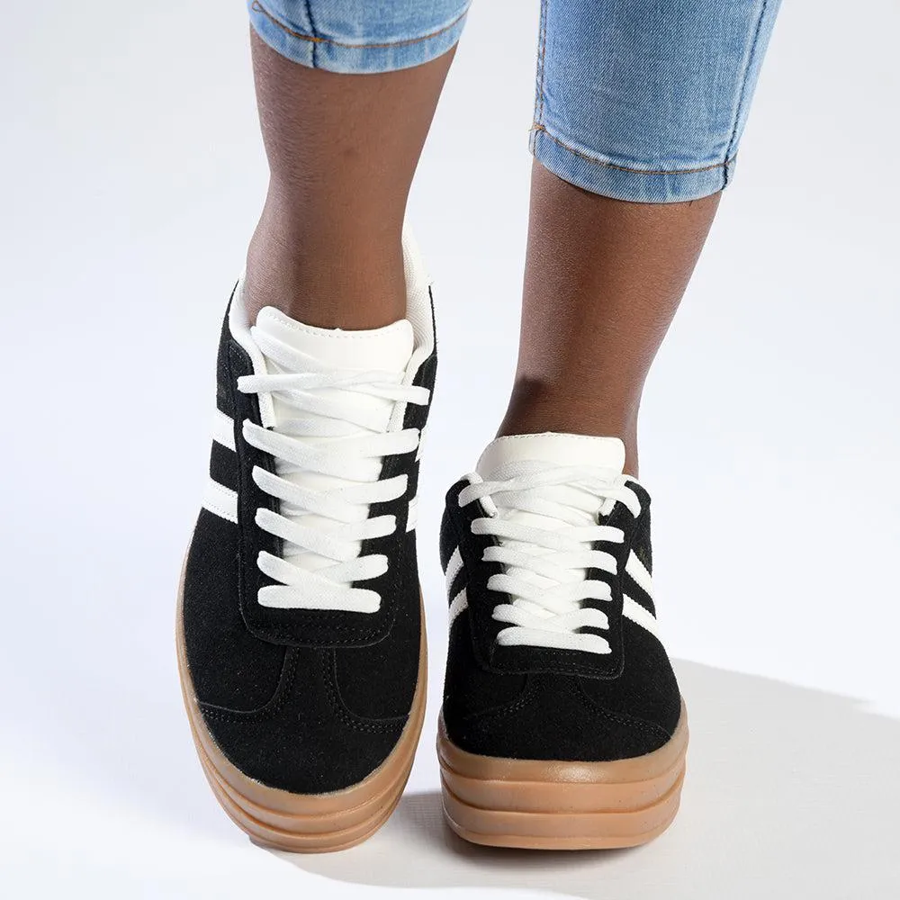 Madison Ariella Platform Fashion Sneaker - Black