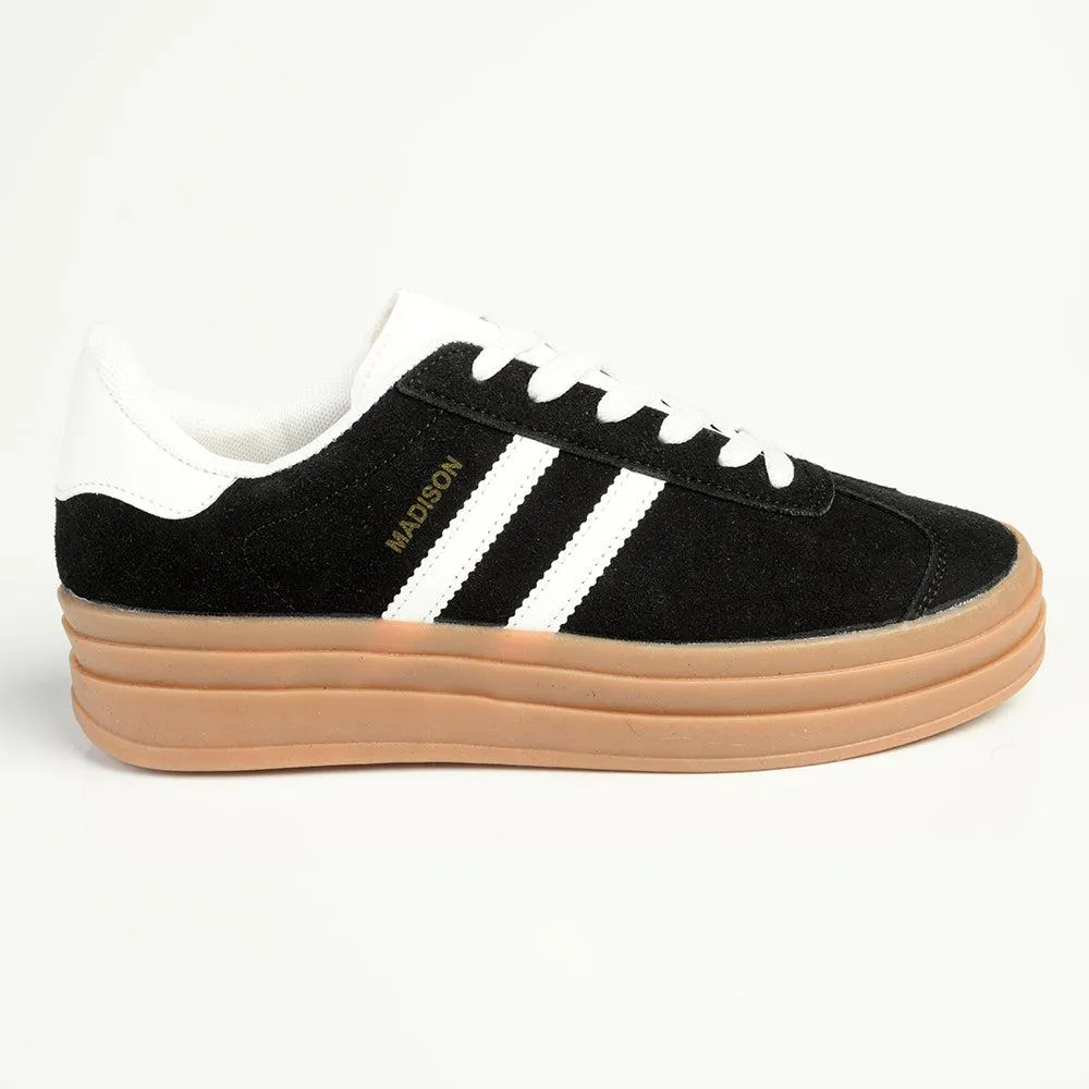 Madison Ariella Platform Fashion Sneaker - Black