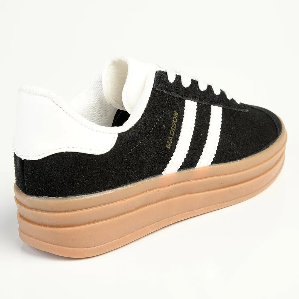 Madison Ariella Platform Fashion Sneaker - Black