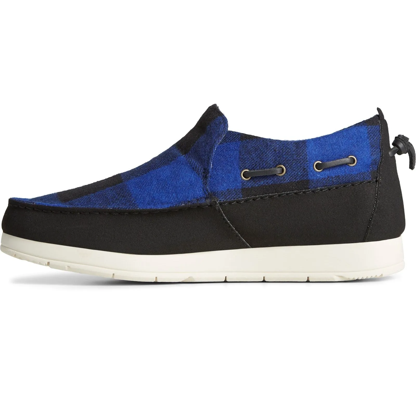 Men's Moc-Sider Buffalo Check Shoes Blue