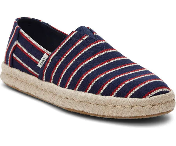 M's Alpargata Rope 2.0 Woven Stripes - Navy