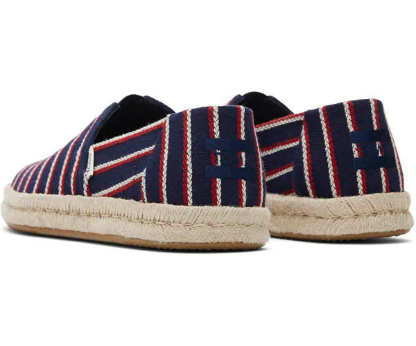 M's Alpargata Rope 2.0 Woven Stripes - Navy