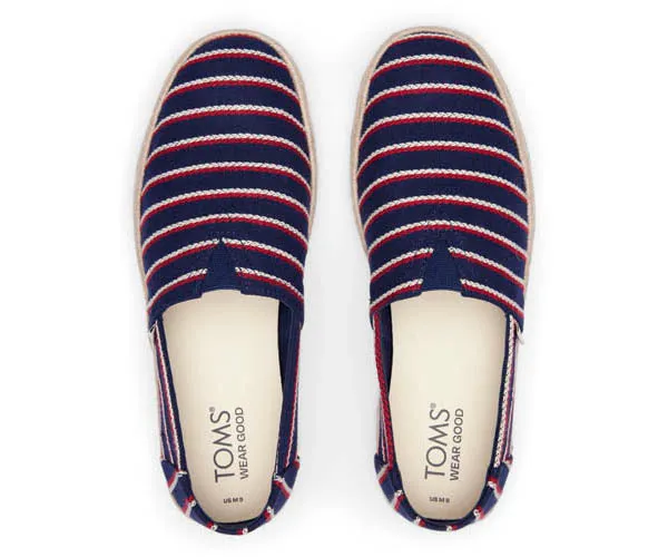 M's Alpargata Rope 2.0 Woven Stripes - Navy