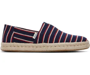 M's Alpargata Rope 2.0 Woven Stripes - Navy