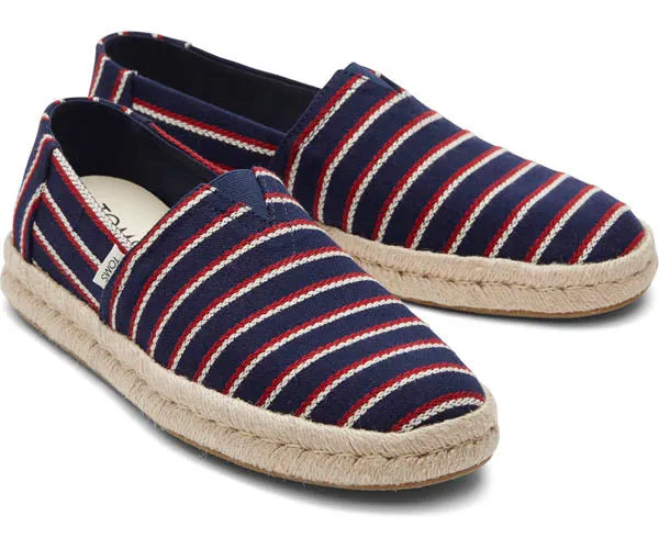 M's Alpargata Rope 2.0 Woven Stripes - Navy
