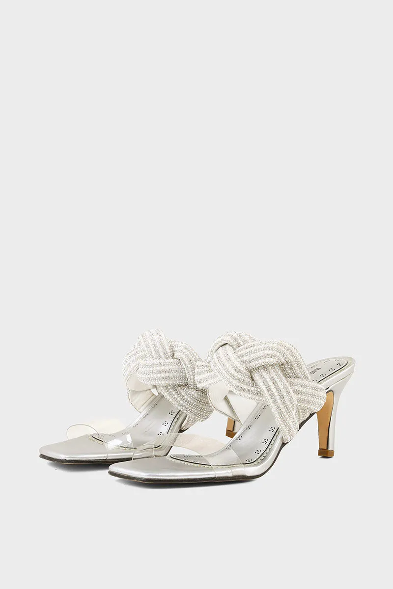Party Wear Slip On I29238-Silver