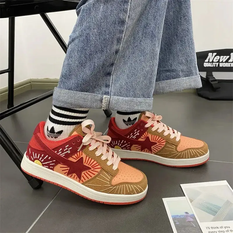 Retro Wild Star Sun Lace Up Sneakers