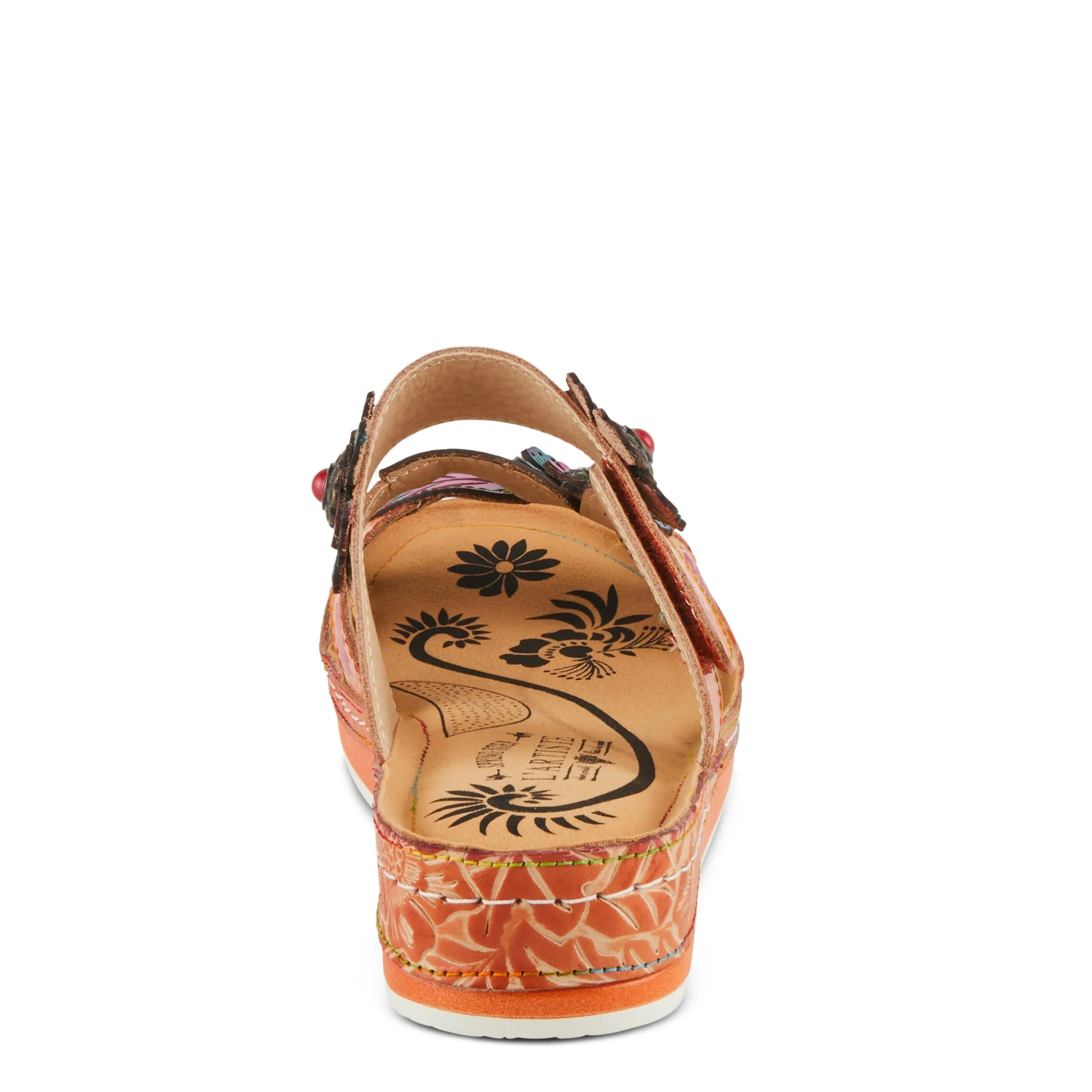 Spring Step Shoes L'Artiste Pillow Soft Sandals Women's Hand Painted Leather