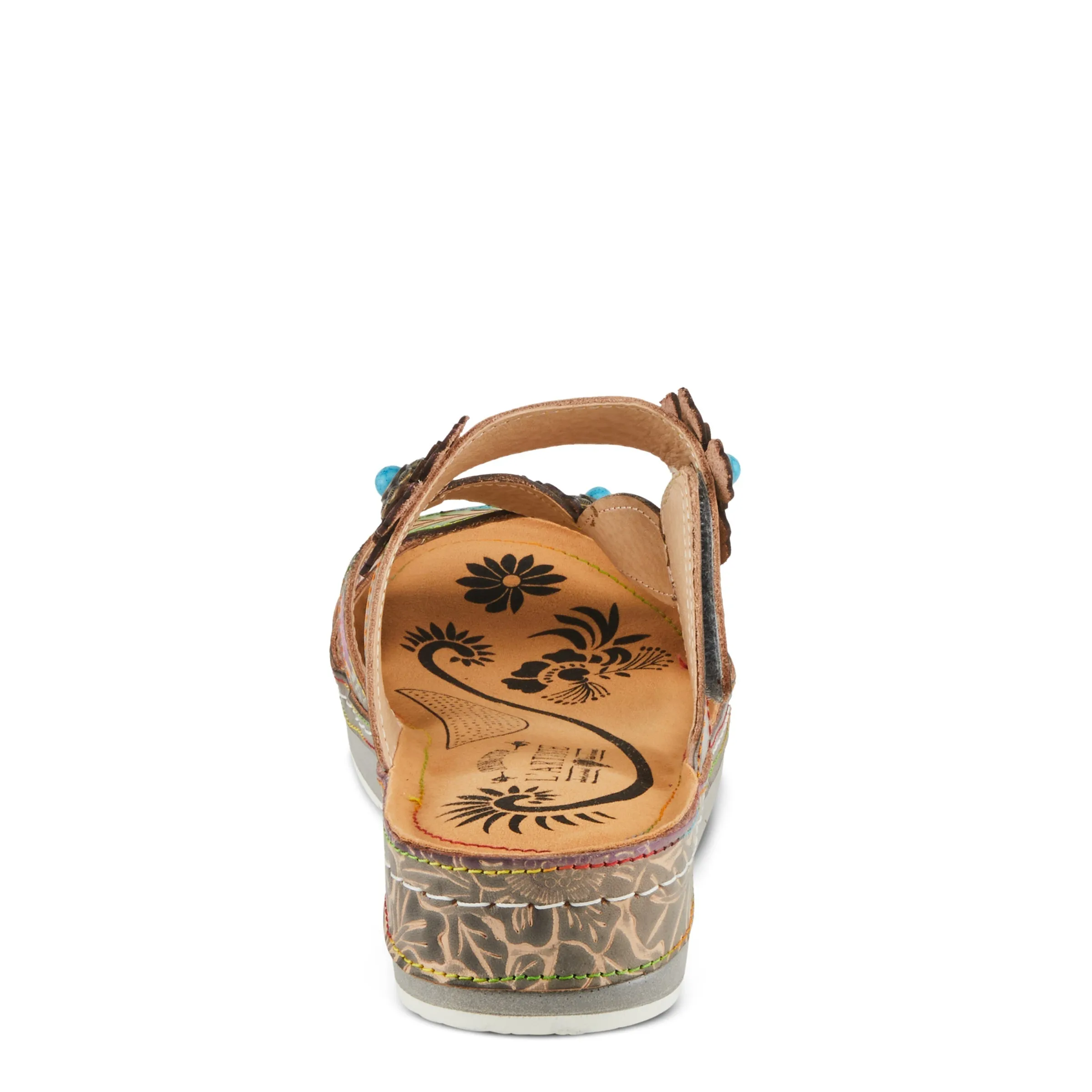 Spring Step Shoes L'Artiste Pillow Soft Sandals Women's Hand Painted Leather