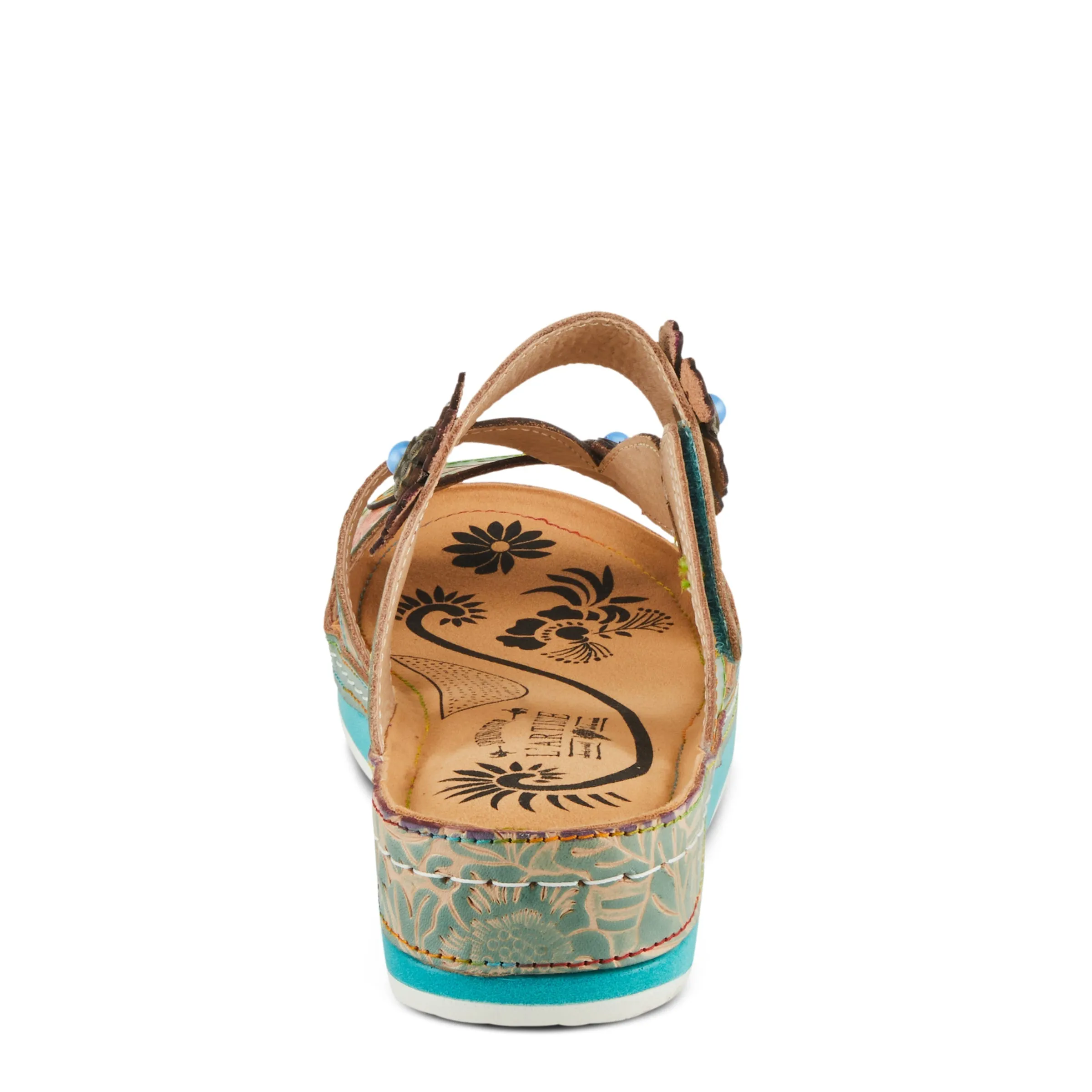 Spring Step Shoes L'Artiste Pillow Soft Sandals Women's Hand Painted Leather
