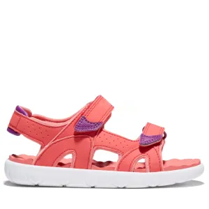Timberland Pink/Cayenne Perkins Row 2-Strap Toddler Sandal